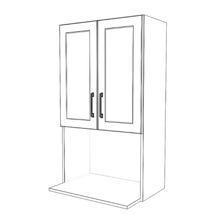 Microwave Cabinet - Painted Doors