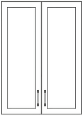 Collection image for: 42" High Wall Cabinets - Painted Doors