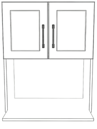 Microwave Cabinets - Painted Doors