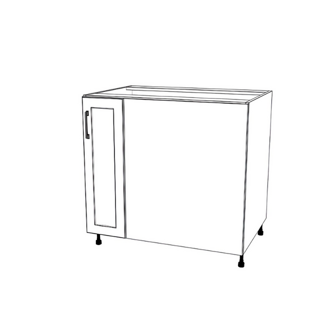 Lower Corner Cabinets - Painted Doors