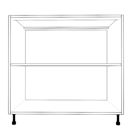 Lower Corner Cabinets - Painted Doors