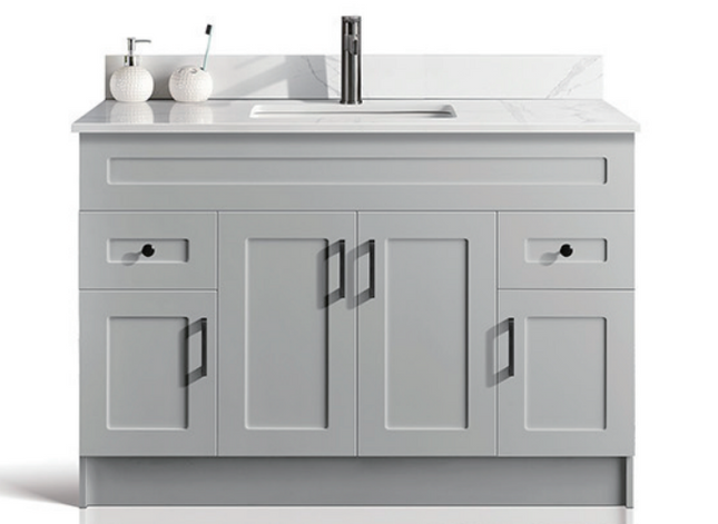 Double Drawers and 4 Doors Painted HDF Vanity