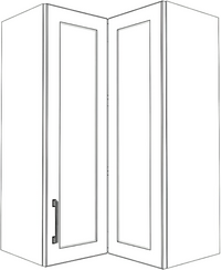Upper Corner Cabinets - Painted Doors
