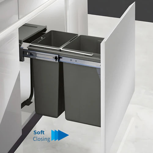 Garbage Bin System 21" - For 23" Base Cabinet and Up