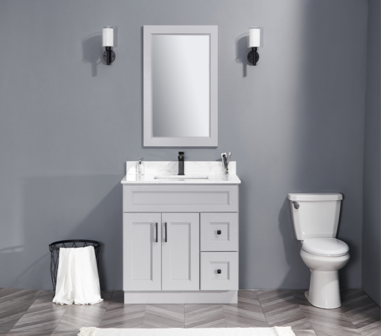 Two Drawers Solid Wood Vanity