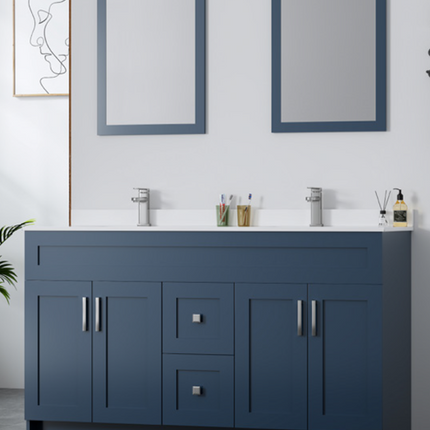 Double Sink Solid Wood Vanity