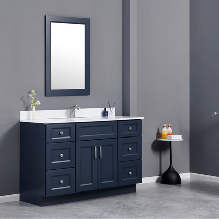 Solid Wood Vanity Double Door Multi Drawer
