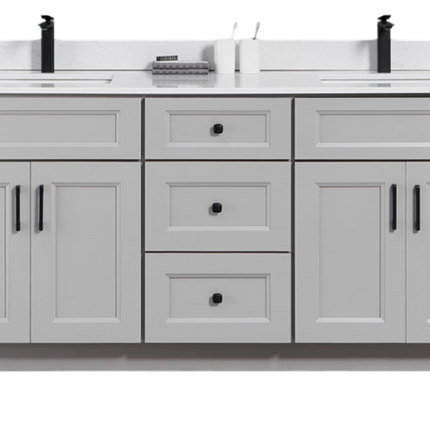 Double Sink Solid Wood Vanity