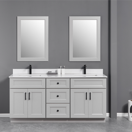 Double Sink Solid Wood Vanity
