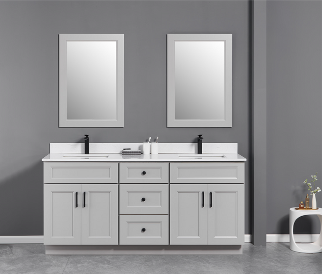 Double Sink Solid Wood Vanity