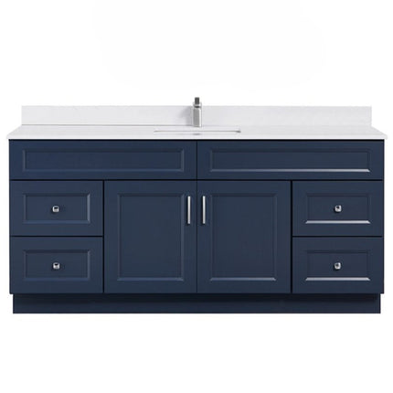 Double Doors and 4 Drawers Painted HDF Vanity