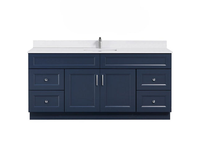 Double Doors and 4 Drawers Painted HDF Vanity